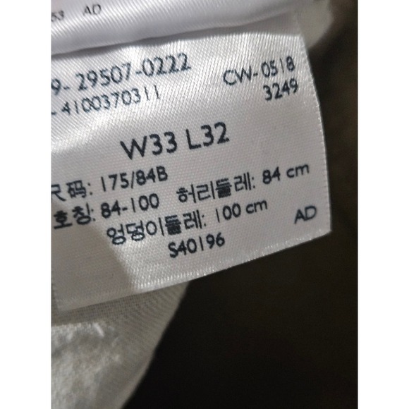 Levi's 502 Mens Regular Taper Corduroy Pants Khaki W33 L32 - Picture 8 of 8